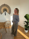 Billie off shoulder strik - Grå