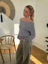 Billie off shoulder strik - Grå