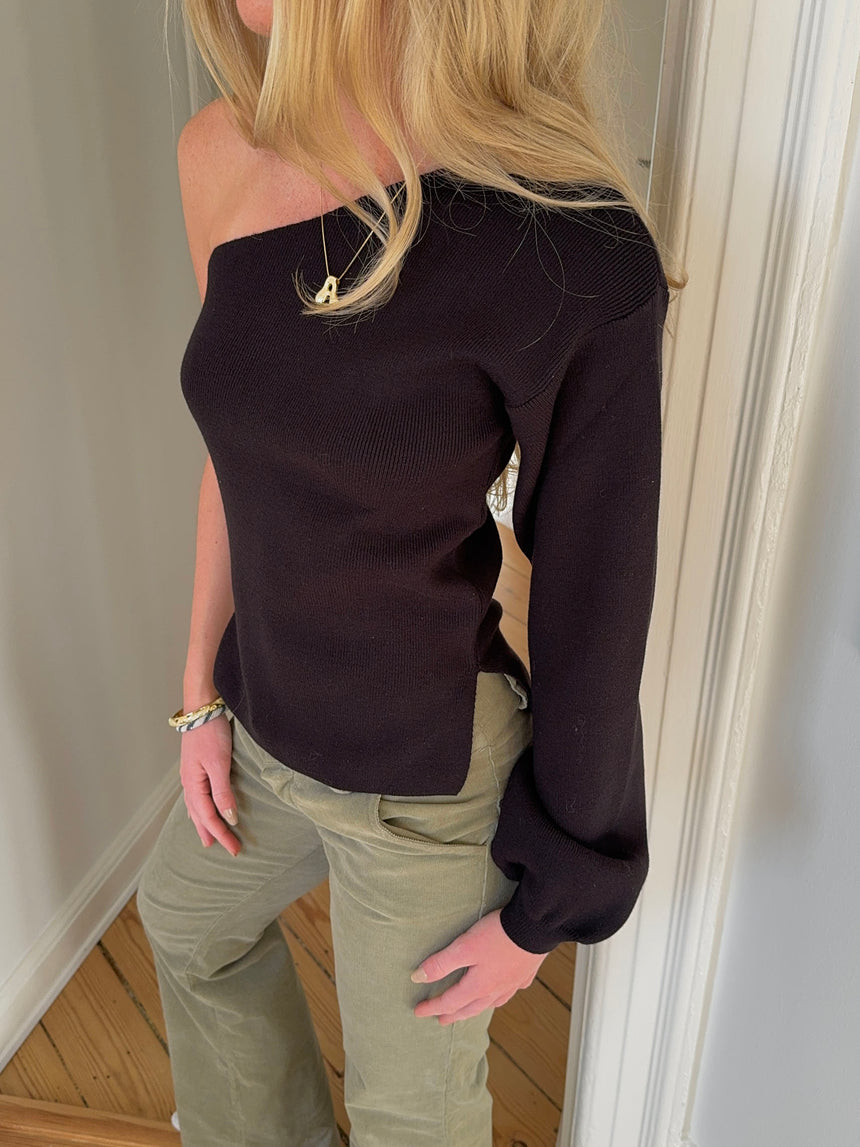 Pablova one shoulder strik - Sort