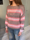 Evelina striktrøje - Brun/pink