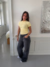 Sylvia strikket t-shirt - Gul