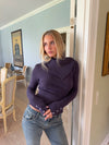 Haydith strikbluse - Lilla