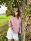Orla strikbluse - Lyselilla