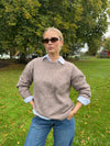 Orla strikbluse - Taupe
