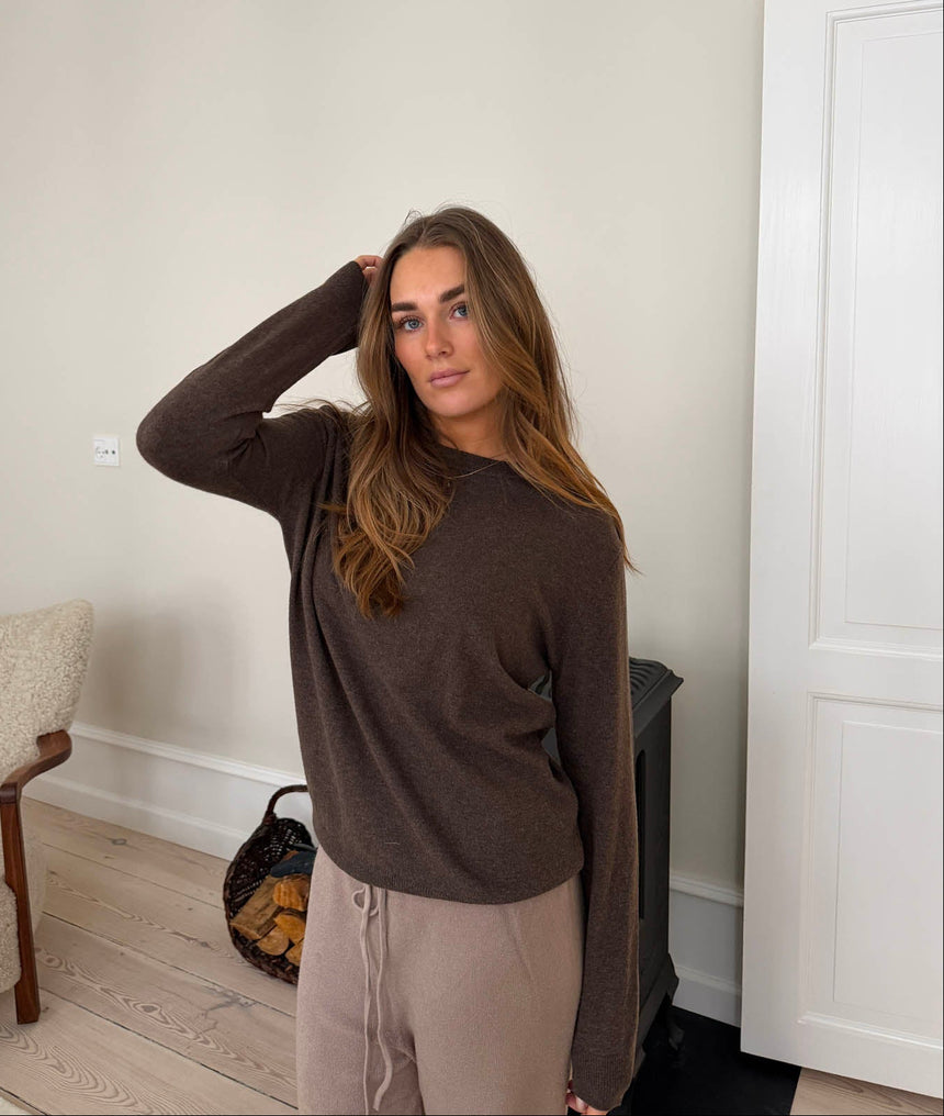 Benta striktrøje - Brun