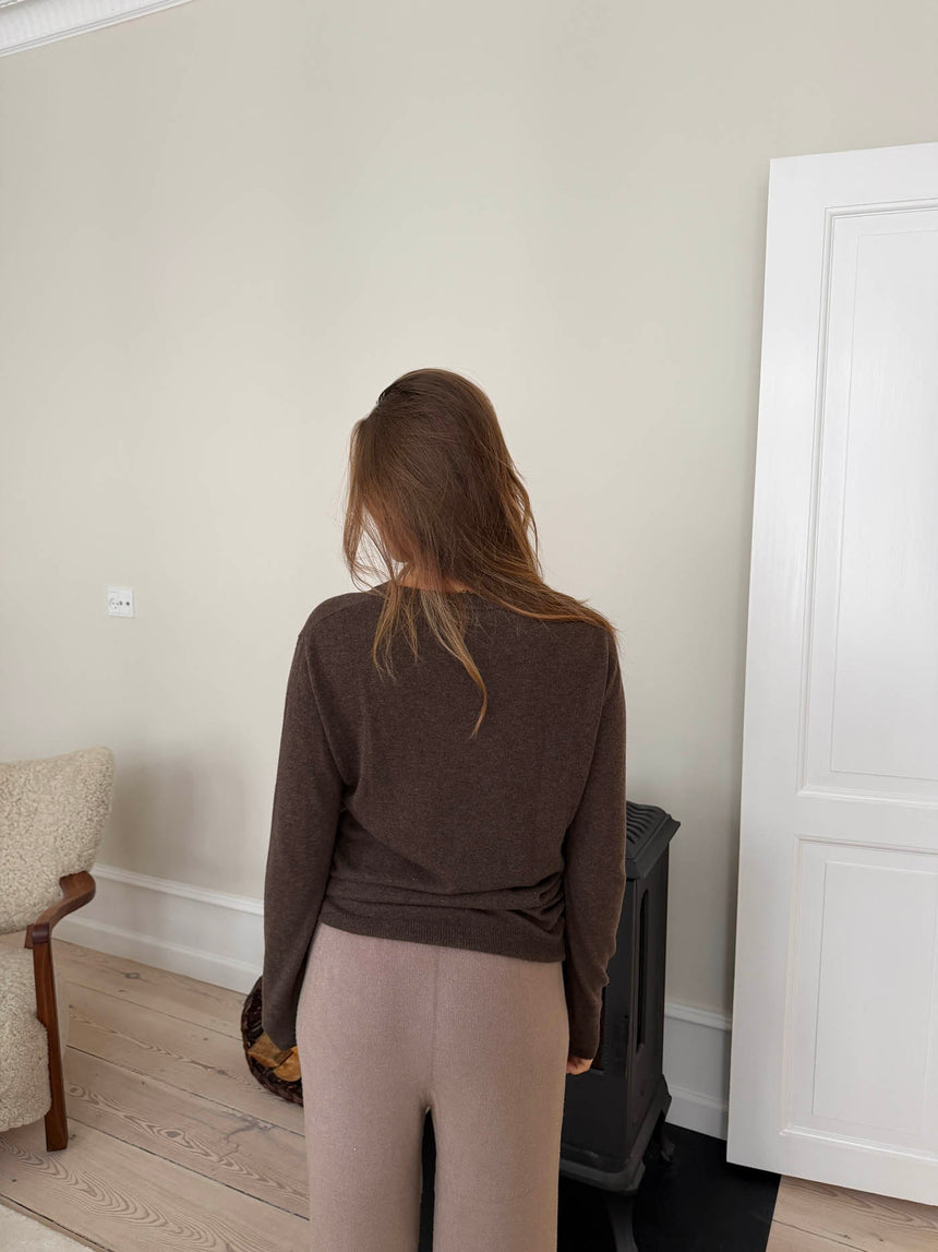 Benta striktrøje - Brun