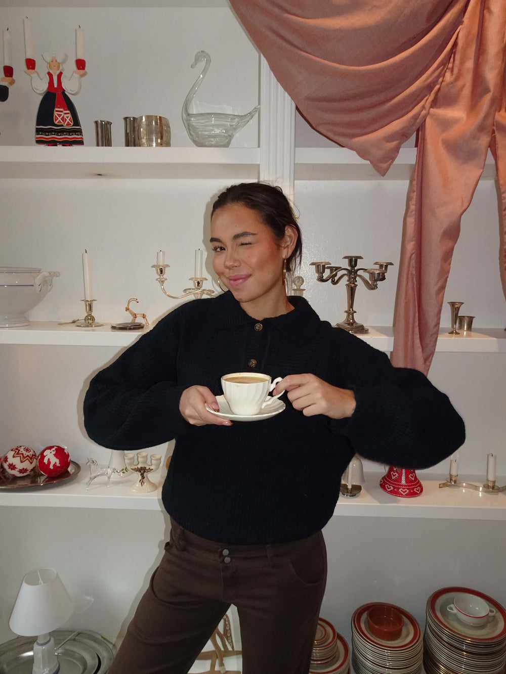 Molly striktrøje - Navy