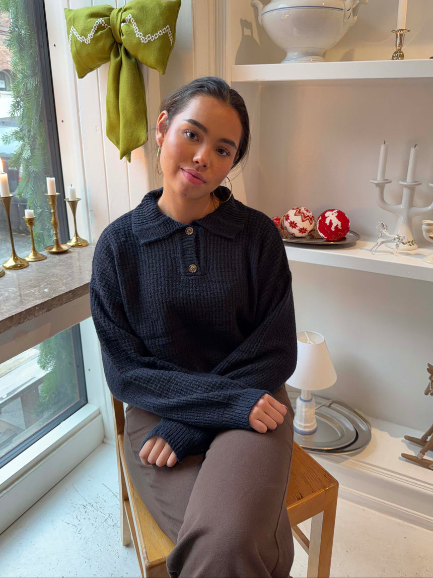 Molly striktrøje - Navy