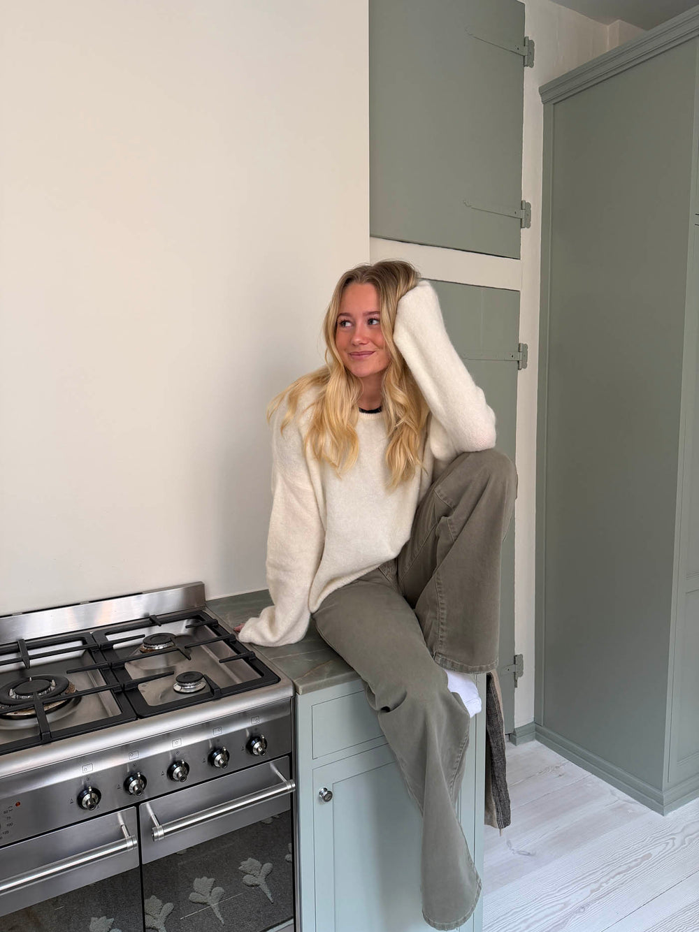 Sierra striktrøje - Off-white