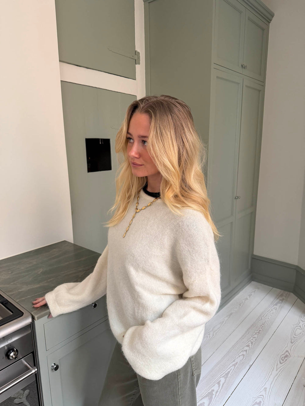 Sierra striktrøje - Off-white