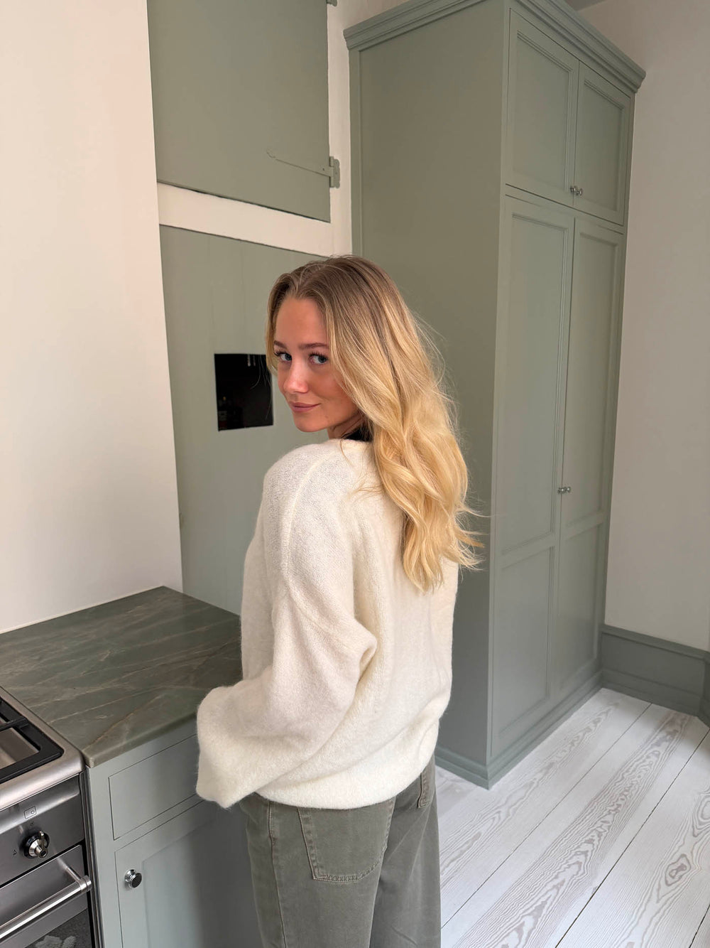 Sierra striktrøje - Off-white