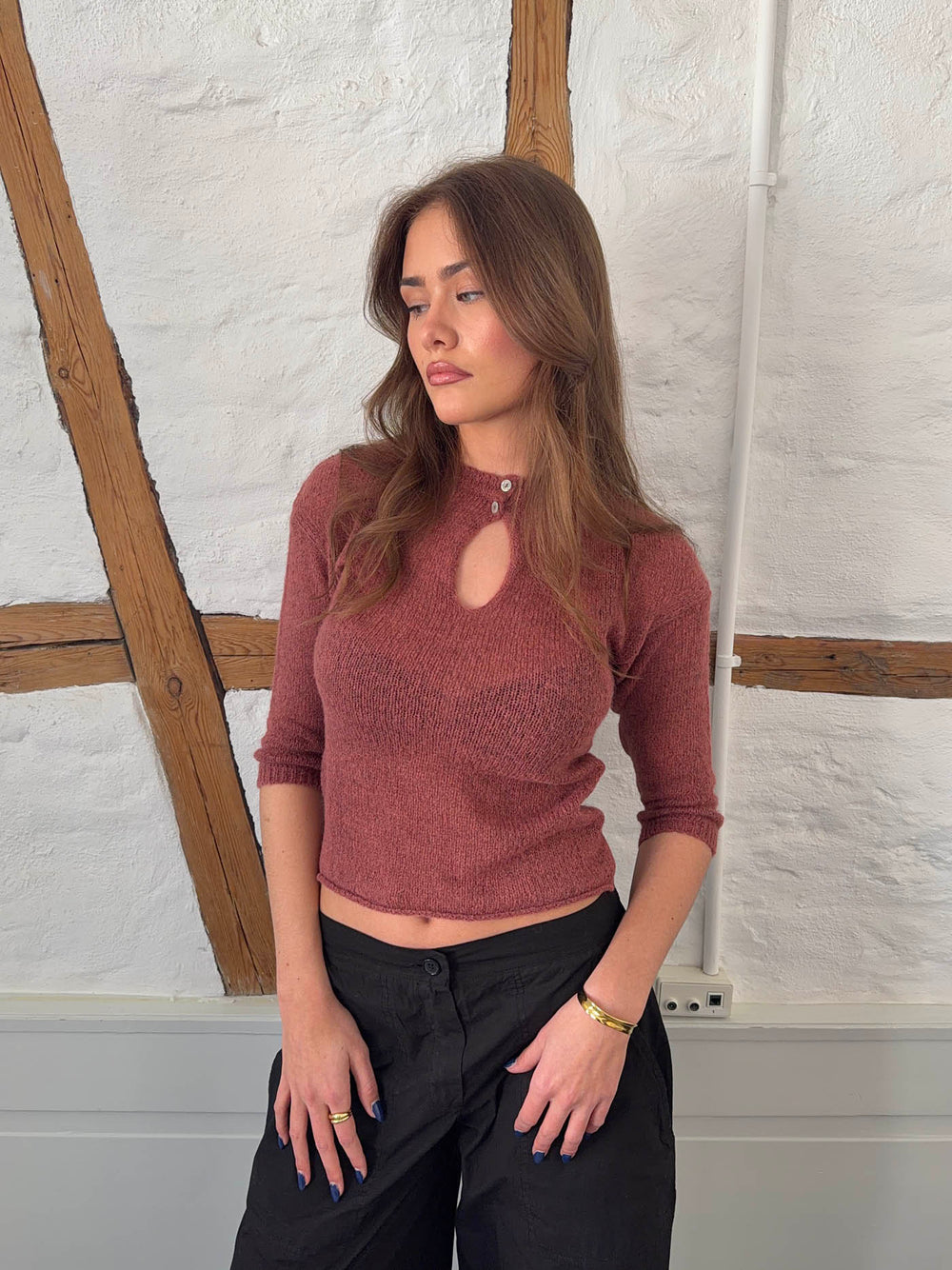 Runana striktrøje - Rust