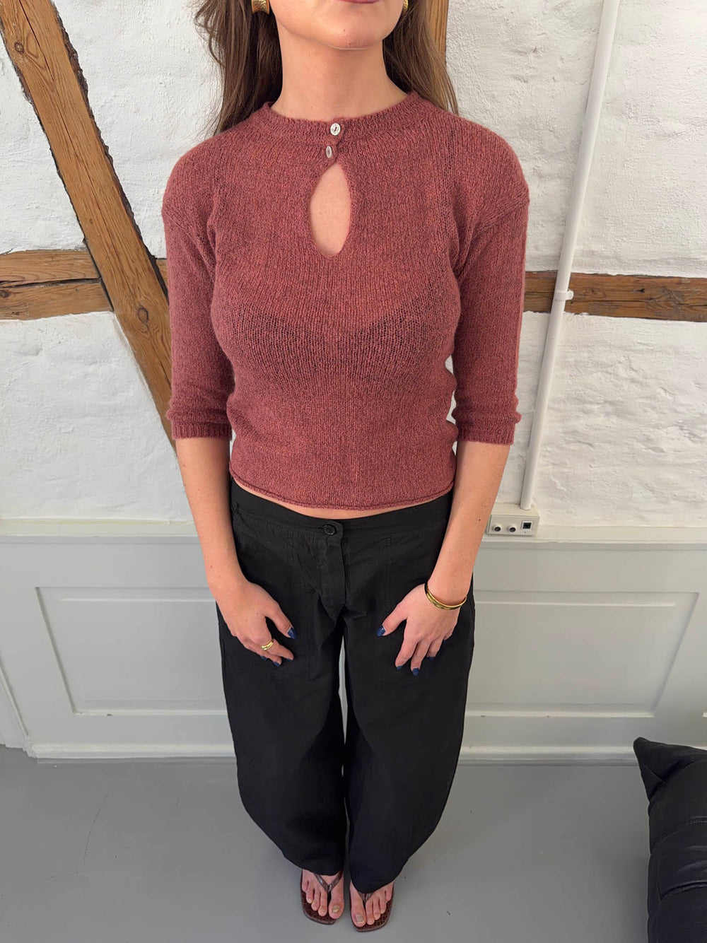 Runana striktrøje - Rust