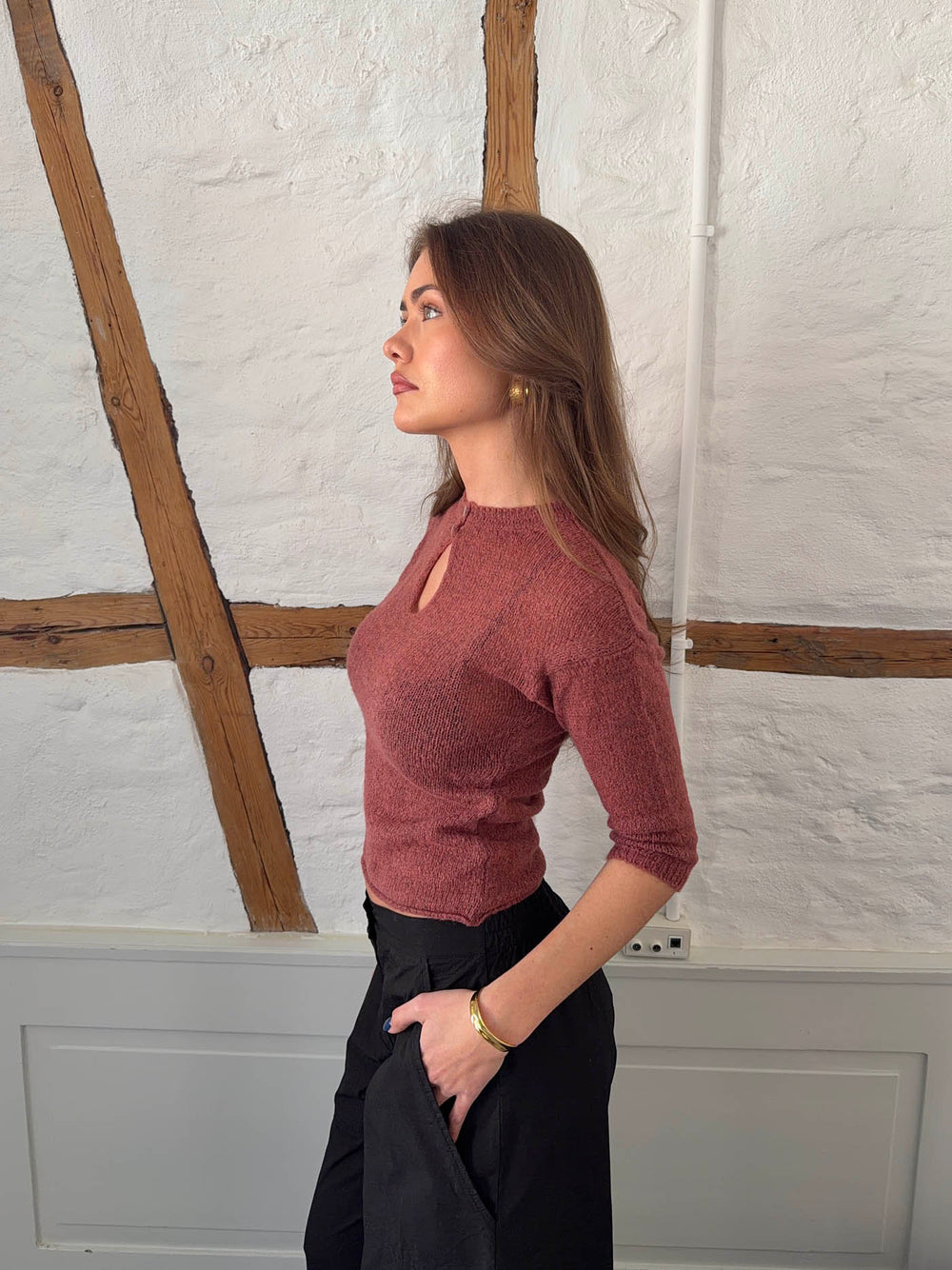 Runana striktrøje - Rust