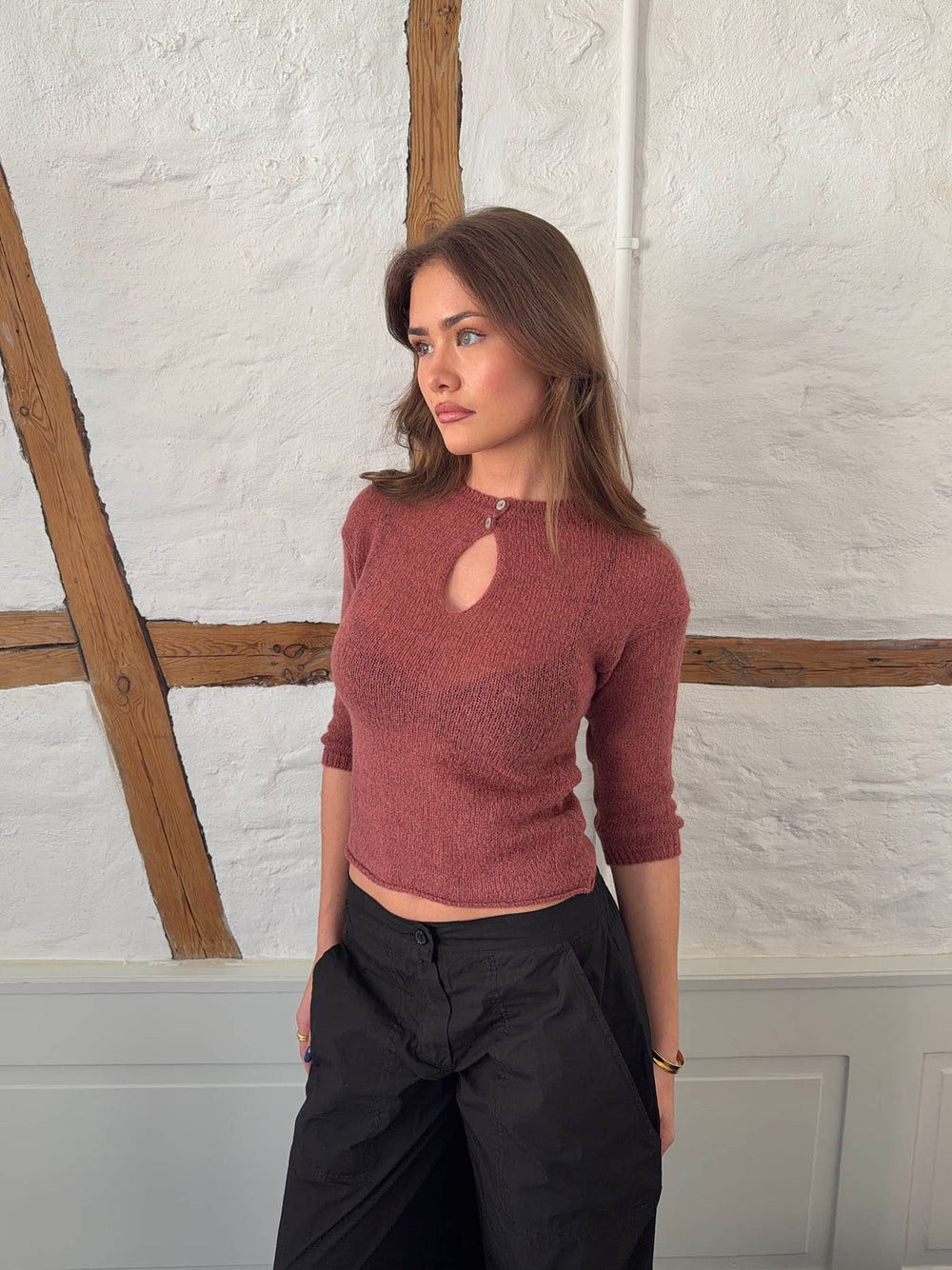 Runana striktrøje - Rust