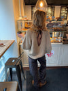 Lilou striktrøje - Beige/brun
