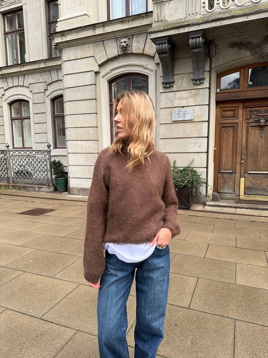 Zuzanna mohair striktrøje - Brun