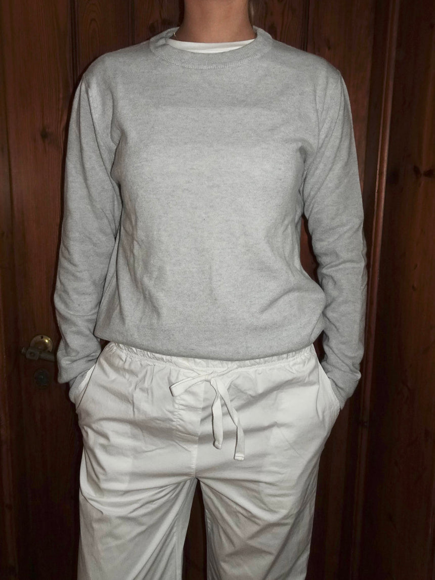 Benta striktrøje - Lys grå