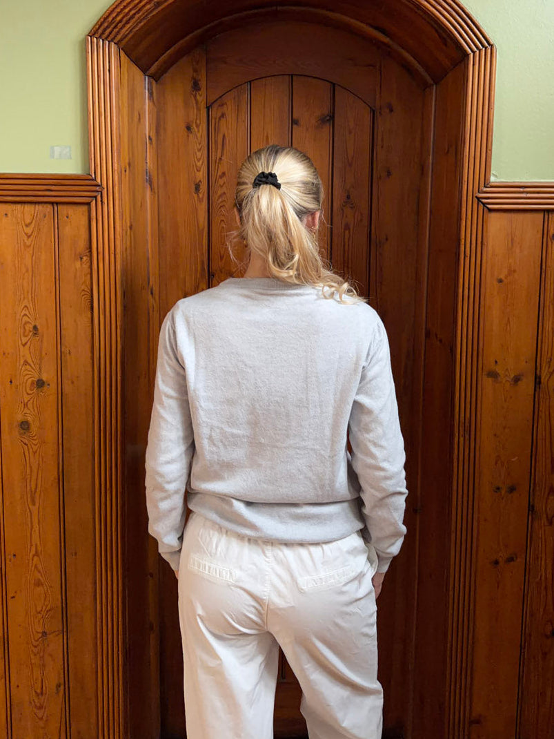 Benta striktrøje - Lys grå