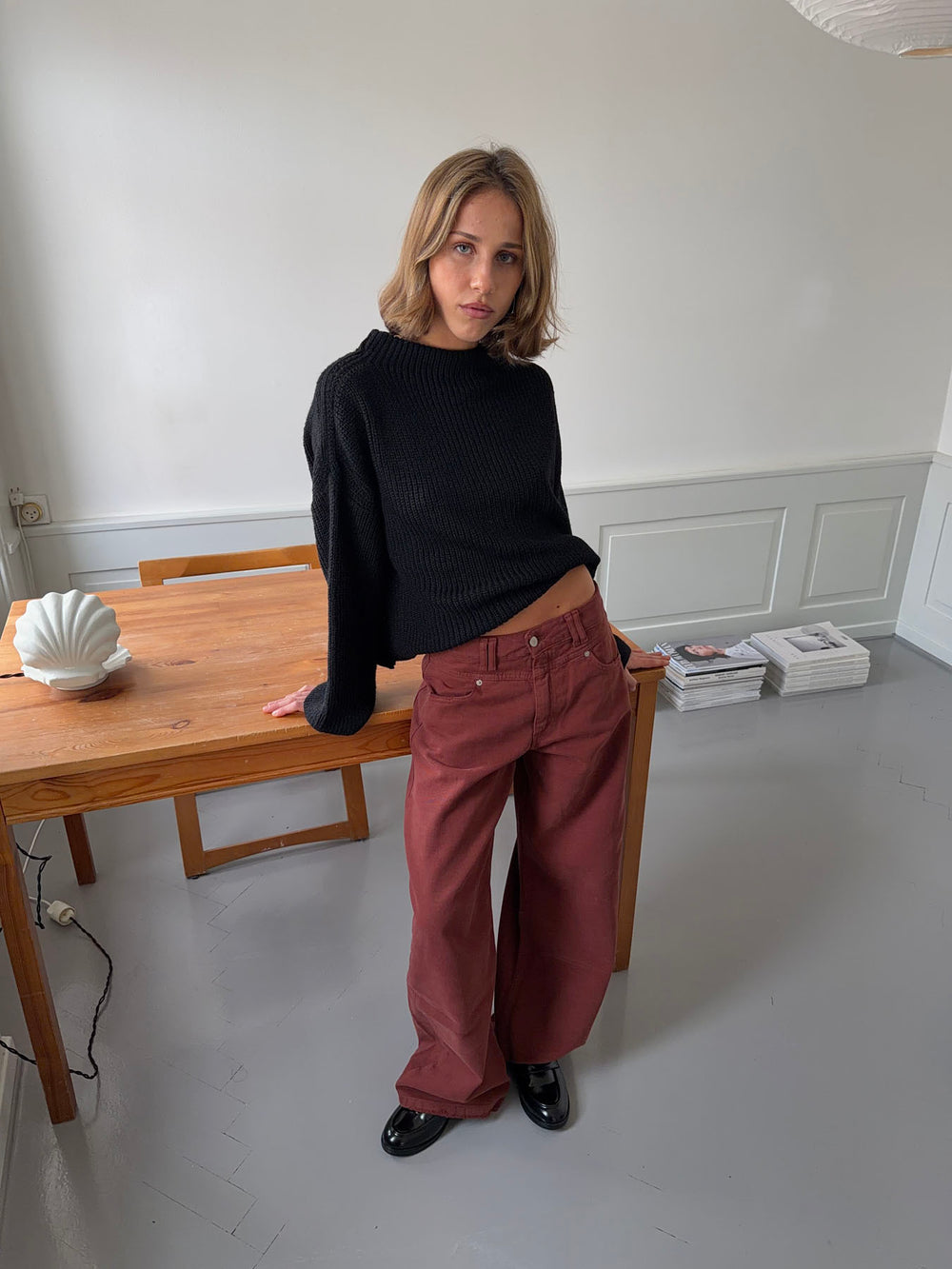 Cholana striktrøje med åben ryg - Sort