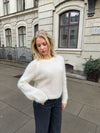 Zuzanna mohair striktrøje - Hvid
