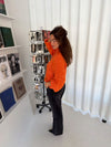 Aire striktrøje med turtleneck - Orange