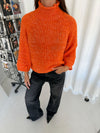 Aire striktrøje med turtleneck - Orange
