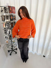Aire striktrøje med turtleneck - Orange