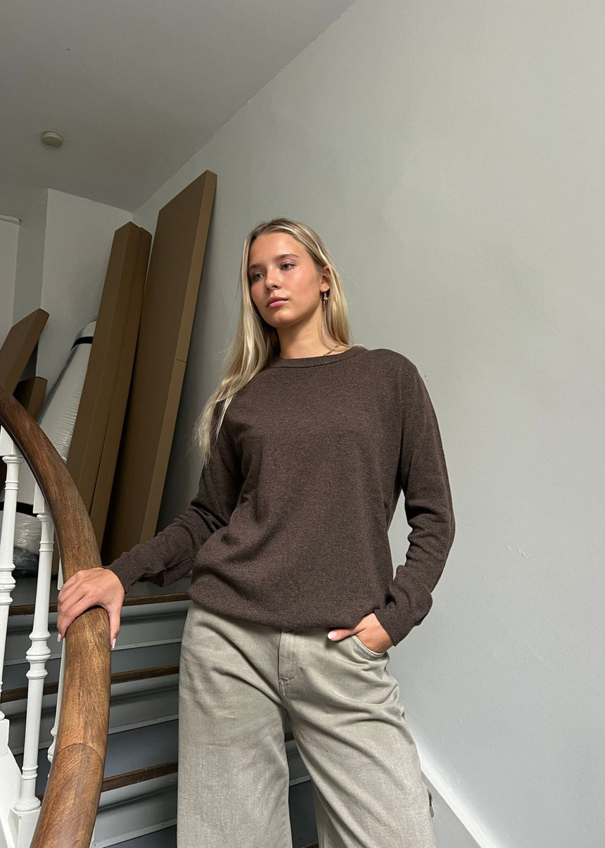 Benta striktrøje - Brun