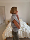 Nivena strikvest med turtleneck - Lysegrå