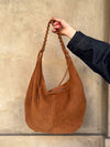 Fiala suede taske - Brun