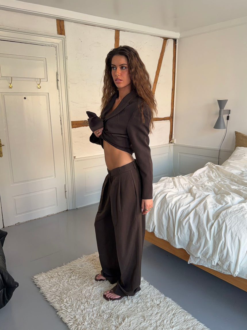 Lulo suitbukser - Mørkebrun