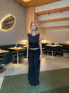 Calsia suitbukser med blondekant - Sort