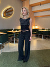 Calsia suitbukser med blondekant - Sort