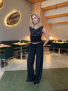 Calsia suitbukser med blondekant - Sort