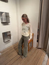 Aiko sweater med v-udskæring - Gul