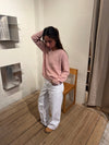 Aiko sweater med v-udskæring - Lyserød
