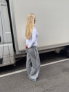 Janny sweatpants med blonder - Grå