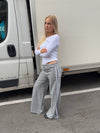 Janny sweatpants med blonder - Grå