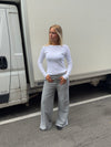 Janny sweatpants med blonder - Grå