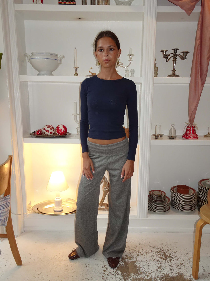 Fia sweatpants med fold - Grå