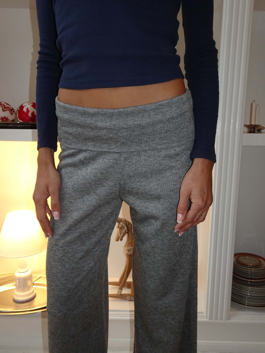 Fia sweatpants med fold - Grå