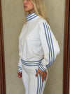 Isabelle sweatshirt - Hvid/lyseblå