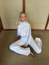 Isabelle sweatshirt - Hvid/lyseblå