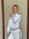 Isabelle sweatshirt - Hvid/lyseblå