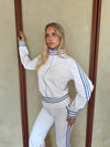 Isabelle sweatshirt - Hvid/lyseblå