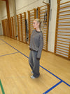Gracey sweatshirt med striber - Brun/hvid