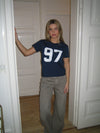 Lilana navy t-shirt m. 97 - Navy/hvid