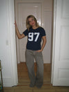 Lilana navy t-shirt m. 97 - Navy/hvid