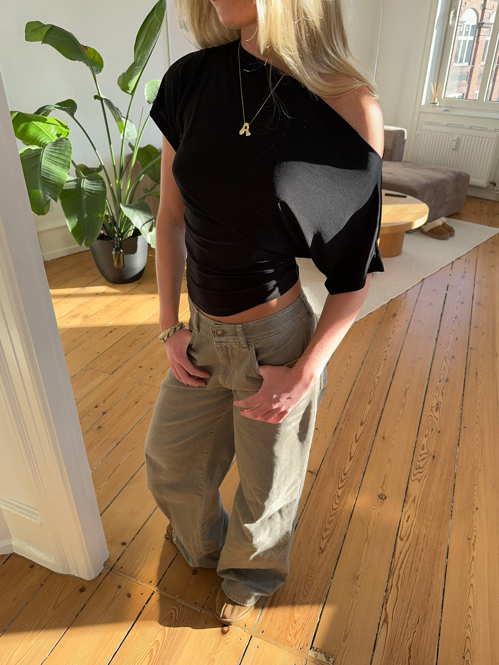 Florine figursyet t-shirt - Sort